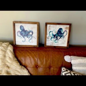 Twin Octopus Wall Prints